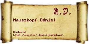 Mauszkopf Dániel névjegykártya